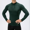 thumbnail image 6 of Fesfesfes Long Sleeve Shirt Men Plus Velvet Fitness Clothing High Elastic Warmth Stand-up Collar Sweater Sports Long Sleeves Blouse, 6 of 7