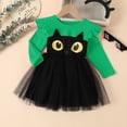thumbnail image 5 of Black Cat for Girls Long Sleeve Tulle Tutu Dresses Fall Toddler Halloween Dress Halloween for Baby Girls 5-6 Years, 5 of 7