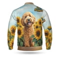 thumbnail image 2 of Goldendoodle Hello Summer Sunshine Sunflowers Spring Retro Vintage All Over Print 3D Baseball Jacket Doodle Dog Lover Gifts Idea Bomber Jacket Softball - 00008, 2 of 6