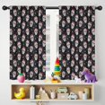 thumbnail image 5 of Blackout Kids Curtains,Black Pink Skull Pattern Childrens Insulated Curtains Set Of 2,Bedroom Essentials,Toddler Room Decor 42x54in(106x137cm), 5 of 5