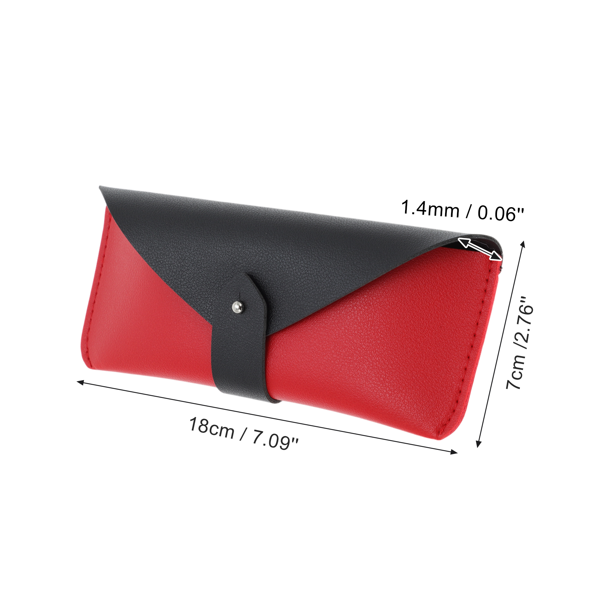 Unique Bargains Soft Eyeglasses Case Portable Eyeglasses Storage 1 Pc Red