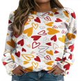 thumbnail image 1 of AMERTEER Chandails en Molleton de la Saint-Valentin pour Femmes Manches Longues Col Rond Pull, 1 of 5