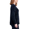 thumbnail image 3 of Seven7 Womens Size Large Long Sleeve Ultra Plush Chenille Pullover Sweater, Caviar, 3 of 3
