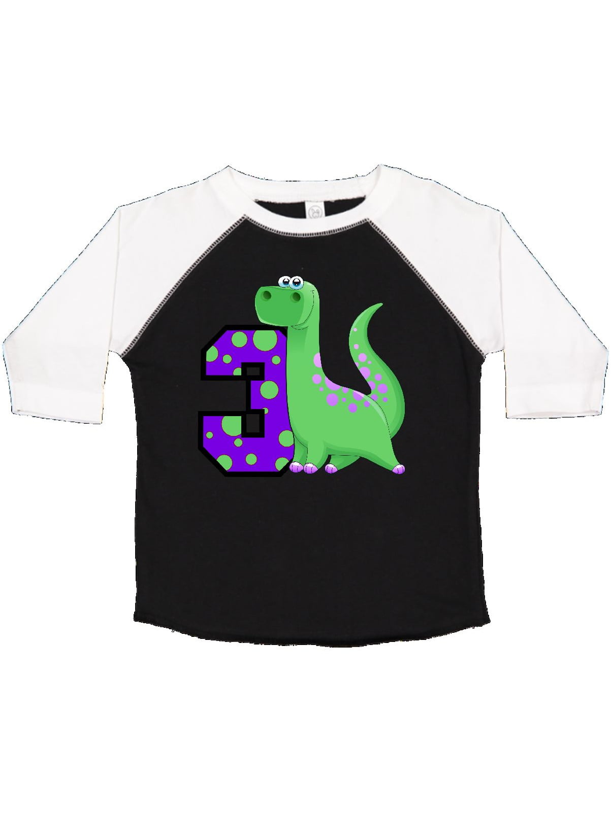 INKtastic - Dinosaur 3rd Birthday Toddler T-Shirt - Walmart.com ...