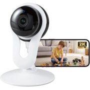 2 Pack Smart Indoor Home Camera, 2K WiFi Cameras for Pet & Family Monitoring, Motion & Sound Alerts, Night Vision, 2-Way Audio, Alexa Compatible