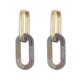 thumbnail image 2 of Pendientes de aro geométrico dorado para mujer yuxing circonita modelo 4753 Rosa, 2 of 5