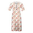 thumbnail image 3 of Patlollav Womens V-Neck Short Sleeve Dress Print Casual Dress with Pockets, 3 of 6