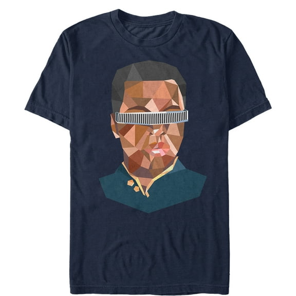 Men's Star Trek: The Next Generation Geometric Geordi La Forge  Graphic Tee Navy Blue 3X Large