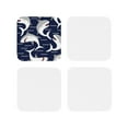 thumbnail image 2 of Kll Square Drink Coasters Set Of 4,Pu Leather Absorbent Coasters Set Decorative Coffee Cup Coasters Housewarming Gift For Home Decor-Angry Shark, 2 of 9