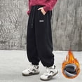thumbnail image 2 of Kogui Athletic Joggers for Boys Boy's Baggy Sweatpants Casual Pants Elastic Waist Straight Leg Open Bottom Sweatpant Athletic Pants Size 13-14 (Black,13-14 Years), 2 of 8