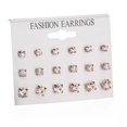 thumbnail image 1 of Pendientes una tarjeta 9 pares de pendientes pendientes una tarjeta 9 pares de pendientes, 1 of 4