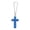 Lake blue, variant on Fanoery Stylish Clay Crucifix Pendant With Crystal Accent For Car Rearview Mirror Decoration Car Interior Hanging Accessories