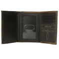 thumbnail image 2 of Ariat Dark Brown Leather Shield Concho Trifold Wallet OS, 2 of 2