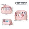 thumbnail image 2 of 4PCS  Stylish Pink Bathroom Bag Set Three  Travel And Daily Use, 2 of 7