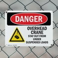 thumbnail image 5 of (2 Pack) Overhead Crane Suspended Load OSHA Danger Sign 24 Inch X 18 Inch Indoor / Outdoor Rust-Free Aluminum Metal Signs for Workplace, Workshop, and Construction Site, Made in the USA, 5 of 8