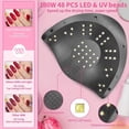 thumbnail image 4 of Lámpara de uñas UV LED de 180 W para esmalte en gel con sensor inteligente, 4 temporizadores, pantalla HD y base desmontable., 4 of 5