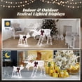 thumbnail image 3 of Sgokeen 2-Piece Moose Family Lighted 3D Christmas Yard Decor Set w/ 200 LED Lights, Stakes, Zip Ties - White, 3 of 7