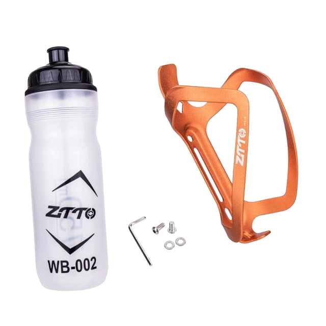 Botella de agua de 750ml Perfecl para bicicleta con soporte aleación Naranja