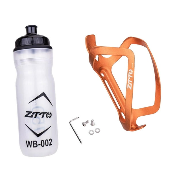 Portabotellas para bicicleta shamjiam con botella universal de aleación de aluminio naranja