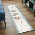 thumbnail image 3 of Happy Easter 2'x6' Runner Rugs for Hallway Kitchen Bedside Non Slip Washable, Spring Gnomes Rabbit Eggs Floral Lattice Entryway Rug Runners with Rubber Backing, Long Carpet Runner for Laundry Room, 3 of 8