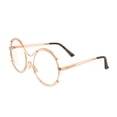 thumbnail image 1 of Retro Round Gold Clear Glasses, 1 of 4