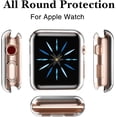 thumbnail image 3 of for Apple Watch Case 40mm Series 6 Series 5 with Screen Protector, 3 Pack Soft TPU Ultra-Thin Cover All-Around Protective Case for iWatch Series 4 40mm Clear/Rose Gold/Rose Pink, 3 of 5