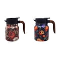 thumbnail image 1 of (2-Pack) Rinsvye Vintage Floral Pattern Tea World Market Stacking Mugs Tea Pot Vintage Floral Pattern Tea Built in infuser Mini Hot Coffee Pot Stainless Steel Thermal Carafe with Lid for Hot Drinks, 1 of 5