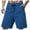 Blue, variant on HOMADLES Cargo Shorts for Men Elastic Waist Summer Straight Leg Solid Rib Drawstring, Cargo Short Khaki M