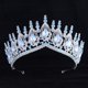 thumbnail image 1 of Zhuge Tiara de boda para novia, diadema de princesa, corona nupcial, joyería para el cabello con diamantes de imitación de cristal, decoración para novia, cumpleaños, graduación, boda (azul), 1 of 4