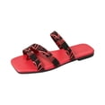 thumbnail image 2 of YOUYEDIAN Pantoufles pour Femmes d'Intérieur d'Été Chaussures d'Intérieur Tendance Sandales Décontractées Sandales de Plage (Rouge), 2 of 6