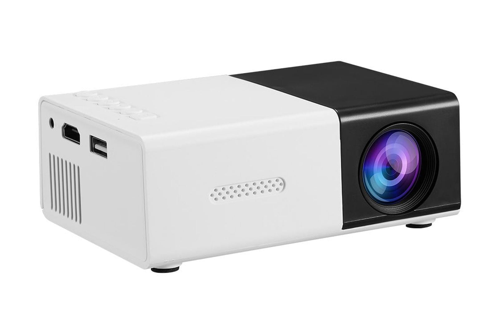 JGJJUGN Portable Mini Projector 720P with Built-In Speakers, 120ANSI Brightness for Outdoor/Indoor Movies, Automatic Focus Correction