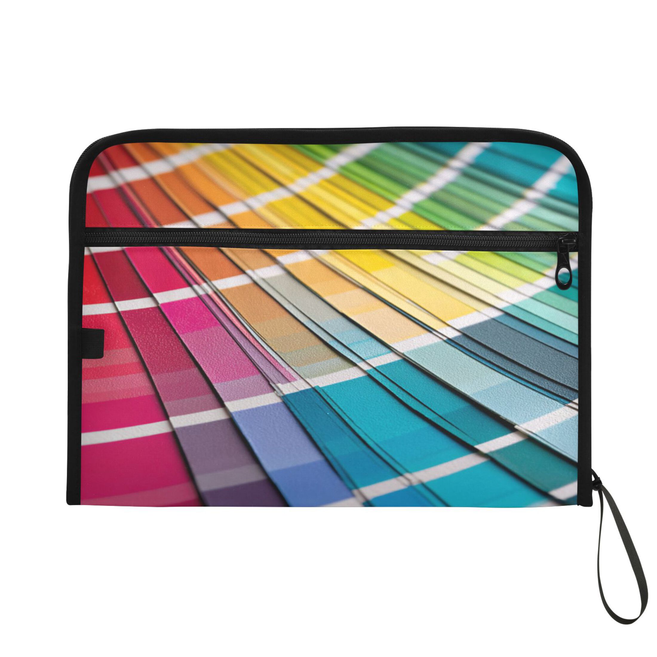 Expandable Folder with Colored Tabs, Desktop Folding Folder for Organizing Files by Category, with 13 Pockets, Suitable for Office Use Fan-shaped Pattern