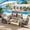 4-Piece Gray, variant on Aiho All-Weather 5 Pieces Outdoor Sectional Sofa with PE Rattan, Outdoor Patio Furniture Set with Soft Cushions and Coffee Table, For Backyard, Porch, Balcony, Poolside, Garden, Patio-Gray