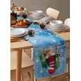 thumbnail image 6 of Ldtrchee Christmas Table Runner 72 Inches, Cute Cat White Winter Snowflake Gradient Blue Bed Runner Dresser Scarves Tabletop for Indoor Outdoor Parties/Ceremony/Banquet, 13" x 72", 6 of 8