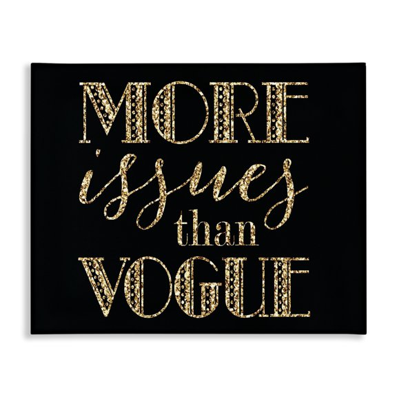 Stupell Industries Contemporary More Issues Than Vogue Bling Canvas Art, 20 x 16, by Erica Billups