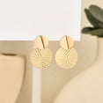 thumbnail image 2 of Zhang round large earrings fashion personality temperament metal geometric retro cold style high-end earrings for women, 2 of 3