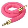 thumbnail image 1 of Unique Bargains 3 Feet Pink Velvet Stanchion Rope, Crowd Control Barrier Rope with Snap Hook, Golden, 1 of 6