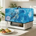 thumbnail image 2 of TSOVTHRID Sea Turtle Flower Blue Print Toaster Oven Cover with Handle Dust Cover for Microwave Oven Heat-Resistant Small Appliance Dust Covers Fits Most Microwaves, 20.9"W x 15.7"D x 12.4"H, L, 2 of 7