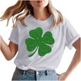 thumbnail image 4 of Ladies St Patricks Day Tops, Short Sleeve T Shirt Women, Round Neck Tee Shirts Women's Lover Love St. Patrick's Day Printed T-Shirt Crewneck Short Sleeved Blouse Tops, 4 of 7
