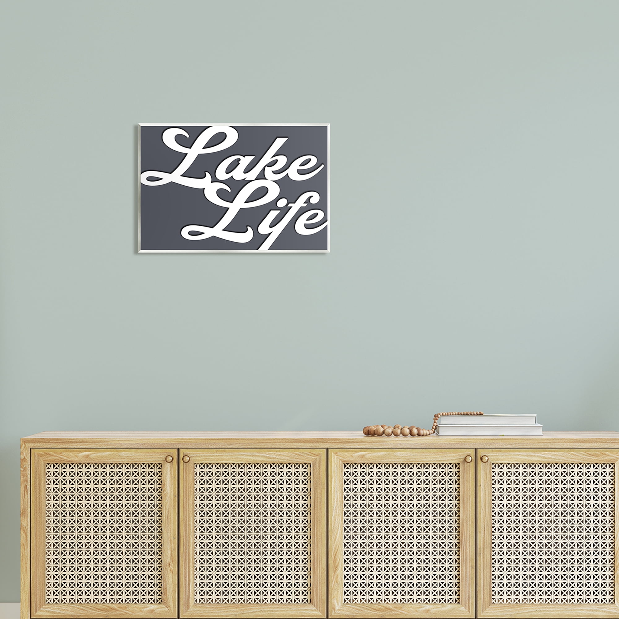 Stupell Lake Life Nautical Phrase Landscape Painting Wall Plaque Unframed Art Print Wall Art