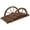 Brown + Wood-1, variant on 3.3ft Arc Footbridge Brown Wood Garden Bridge, Half-Wheel Style Railings, Solid Fir Construction-3.3FT