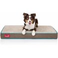 thumbnail image 1 of Brindle Cama impermeable de espuma viscoelástica 10 cm para mascota estándar color Beige con azul - Ortopédica para perro y gato - Compatible con jaula - Funda extraíble y lavable a máquina, 1 of 6