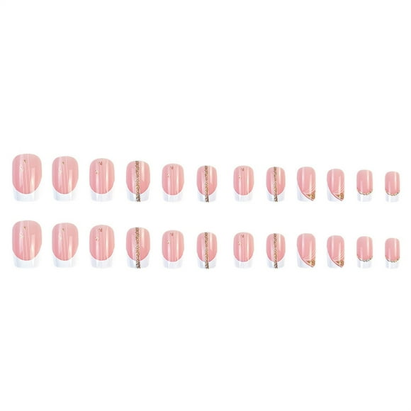 KBANNICAL 24pcs French Tip On Nails Square Medium Nails White Nail Tip Nail Forms for Gel Nails Coffin Clear Nail Gel Pearl Nail Tips Acrylic Curved Nail Tips Acrylic Nail Tip Holder