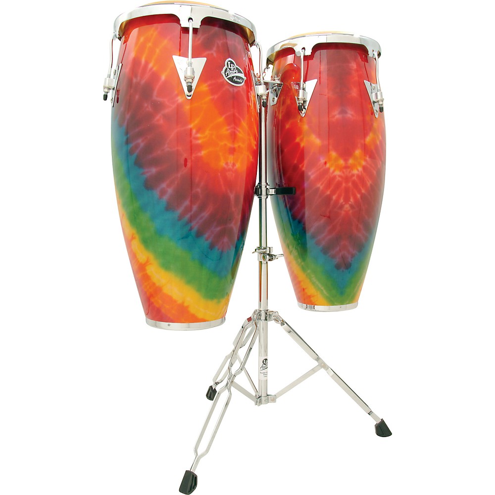 LP Aspire Accents Conga Set Rainbow Tie Dye
