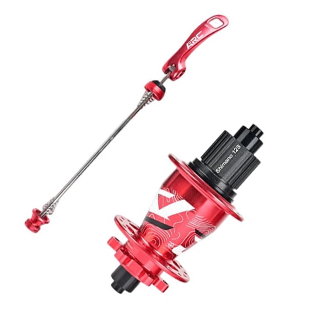 Soidarity Cubo de rodamiento Superficie lisa 144 Sonidos Palanca de liberación rápida Eje de rueda multicolor Clics Ejes de metal traseros delanteros Ciclismo Rojo Lanzamiento rápido/MS Soidarity OD026397-07
