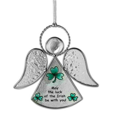 Glass Serenity Suncatcher - Irish Suncatcher - Hanging Glass Angel Sun Catcher