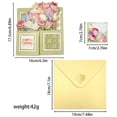 thumbnail image 3 of EGNMCR Home Decor, Room Decor, Wall Decor Flower Greeting Card With Envelopes Premiums Thank You Note Card For Birthday Paper greeting cards, 3 of 6