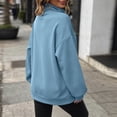 thumbnail image 4 of WIZUTIZ Women's Mock Neck Sweatshirt Long Sleeve Solid Color Casual Pullover Top Loose Fit for Everyday, 4 of 6