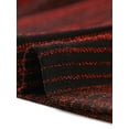 thumbnail image 5 of INSPIRE CHIC Women's Party Glitter 3/4 Sleeve Shiny Striped Metallic Blouse S Red, 5 of 6