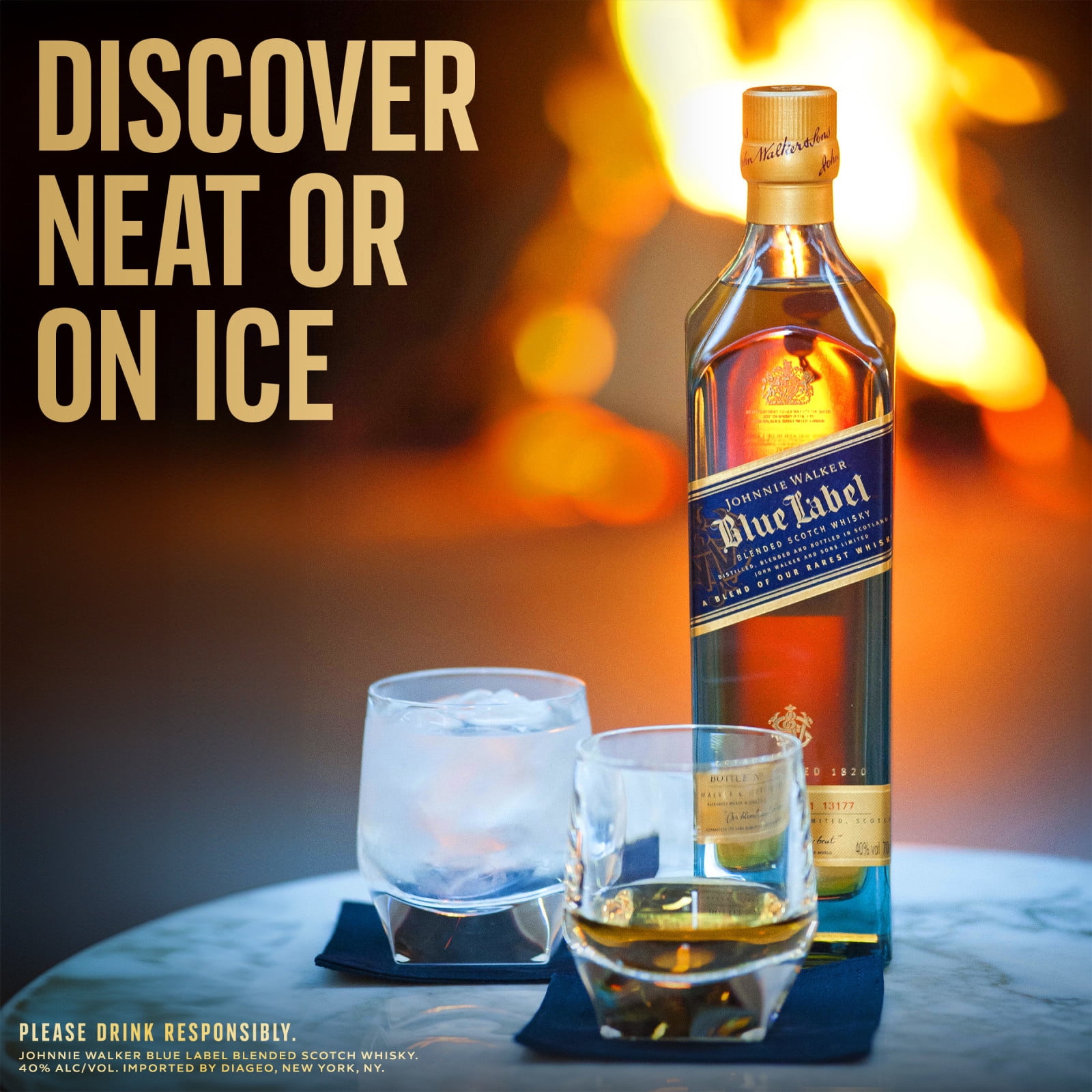 Johnnie Walker Blue Label Blended Scotch Whisky, 750 mL, 40% ABV